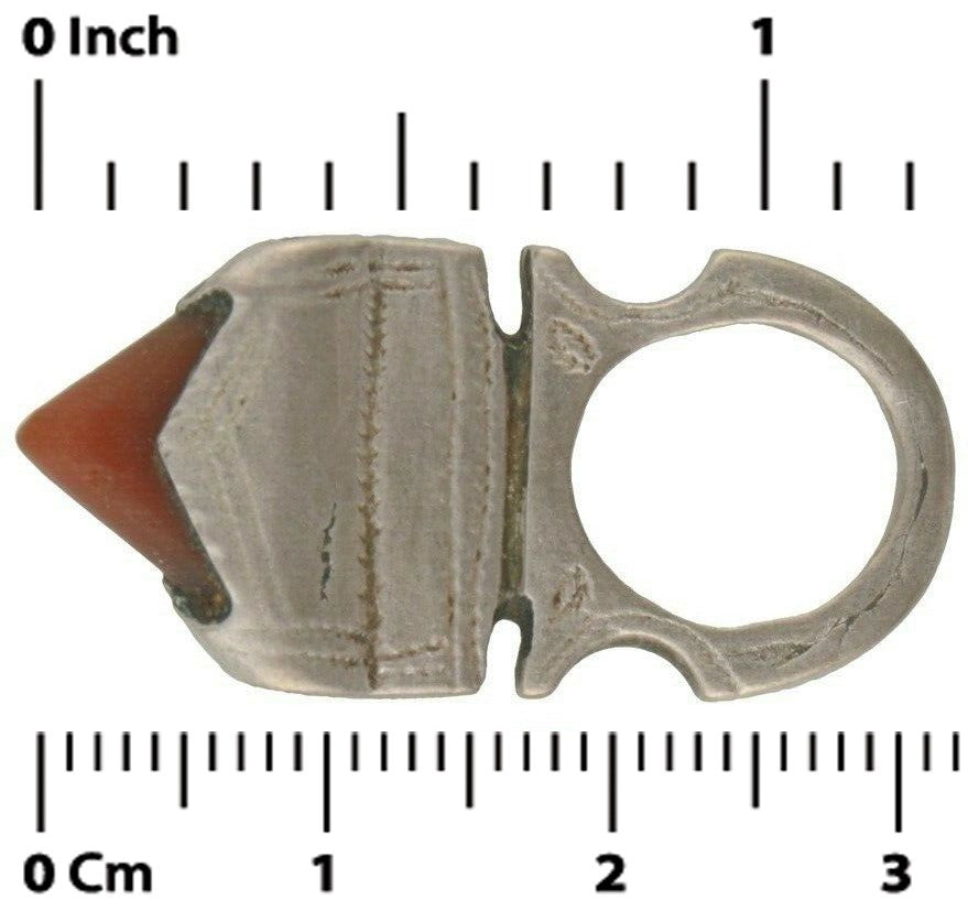 Tuareg Silver Hair Ornament In-Gall Ethnic African Jewelry Niger Mali - close-up