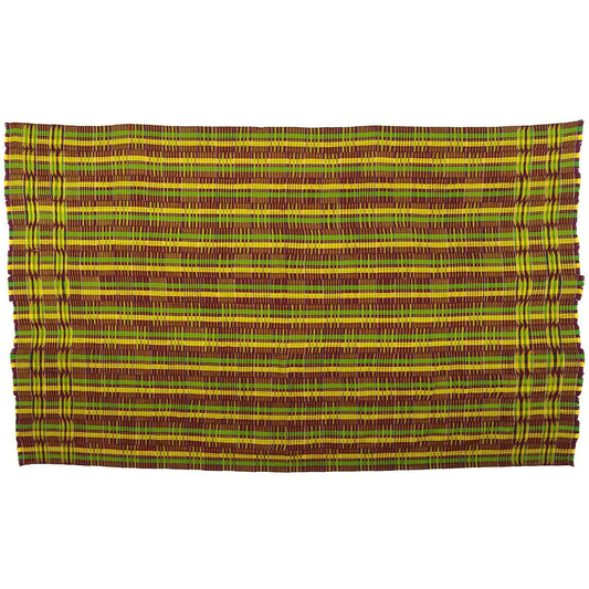 Handwoven Silk African Ashanti Kente Rare Hand Woven Cloth Textile Ghana Art