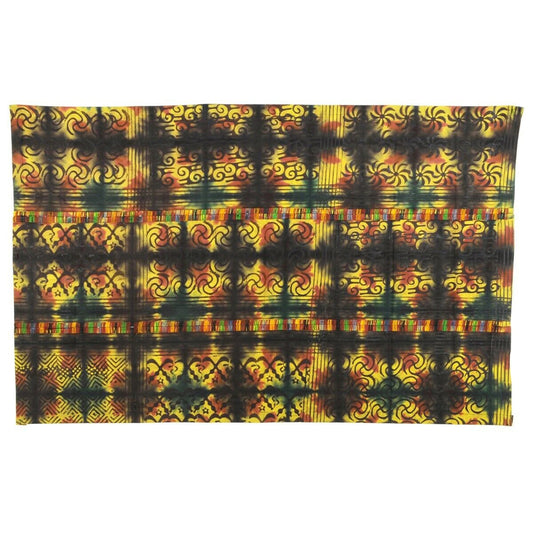 Adinkra Cloth Batik Hand Stamped Tie Dye African Art Ashanti Kumasi Ghana Fabric