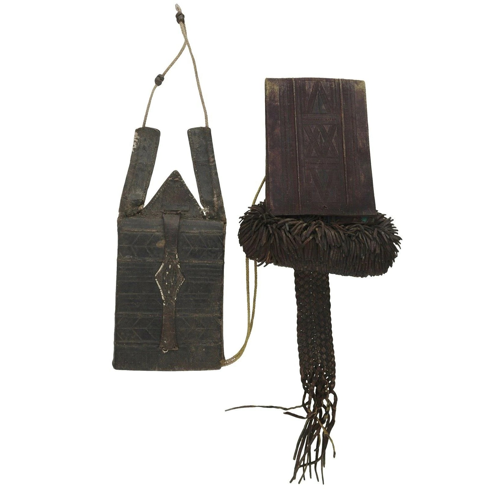 Old Leather Tuareg Purse Wallet African Sahara Niger Nigeria Mali Handmade Art