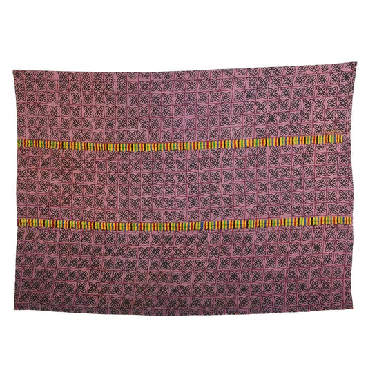Hand stamped Adinkra cloth – 1970s Ashanti “Woman” size 65″×47″