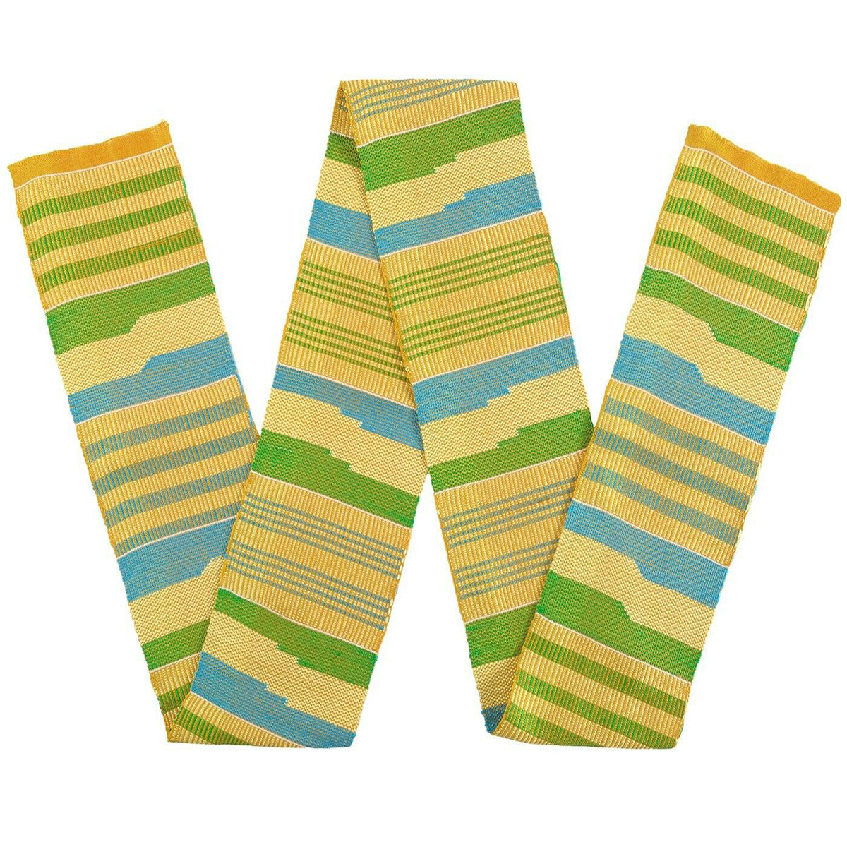 Authentic Ghanaian Kente Scarf - Handwoven African Heritage