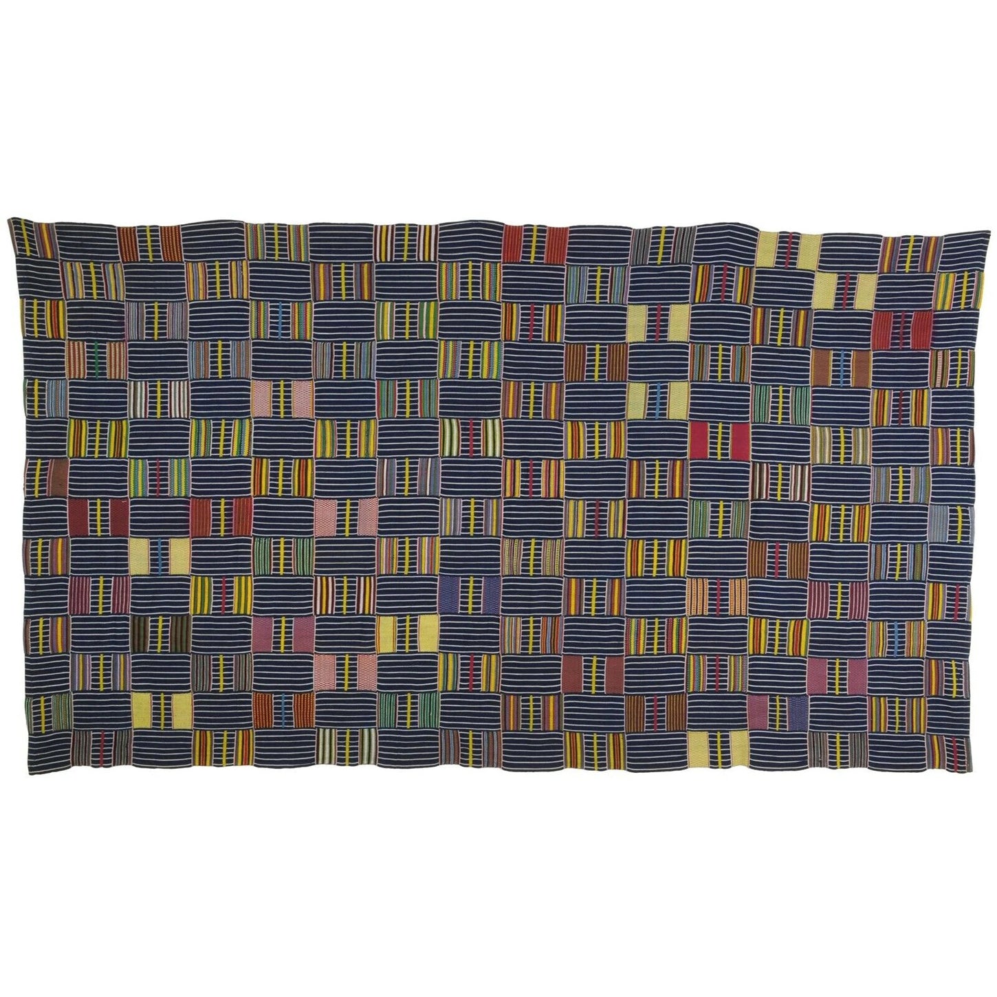 Authentic Vintage Handwoven Ewe Kente Cloth – Ghana Woman Size