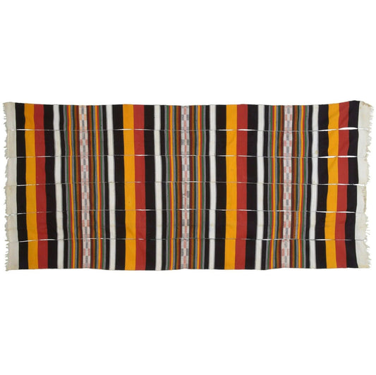 Old Handwoven African Djerma Niger Blanket Tuareg Tent Hanging Cloth Textile Art