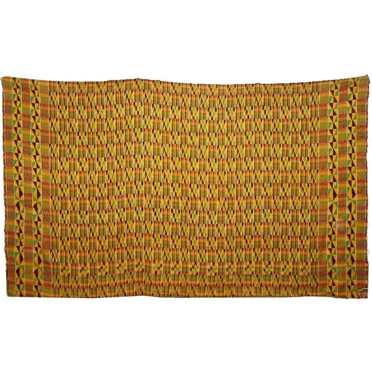 Old Kente Hand Woven Ghana Ceremonial Cloth Ashanti Asante African Art Akan