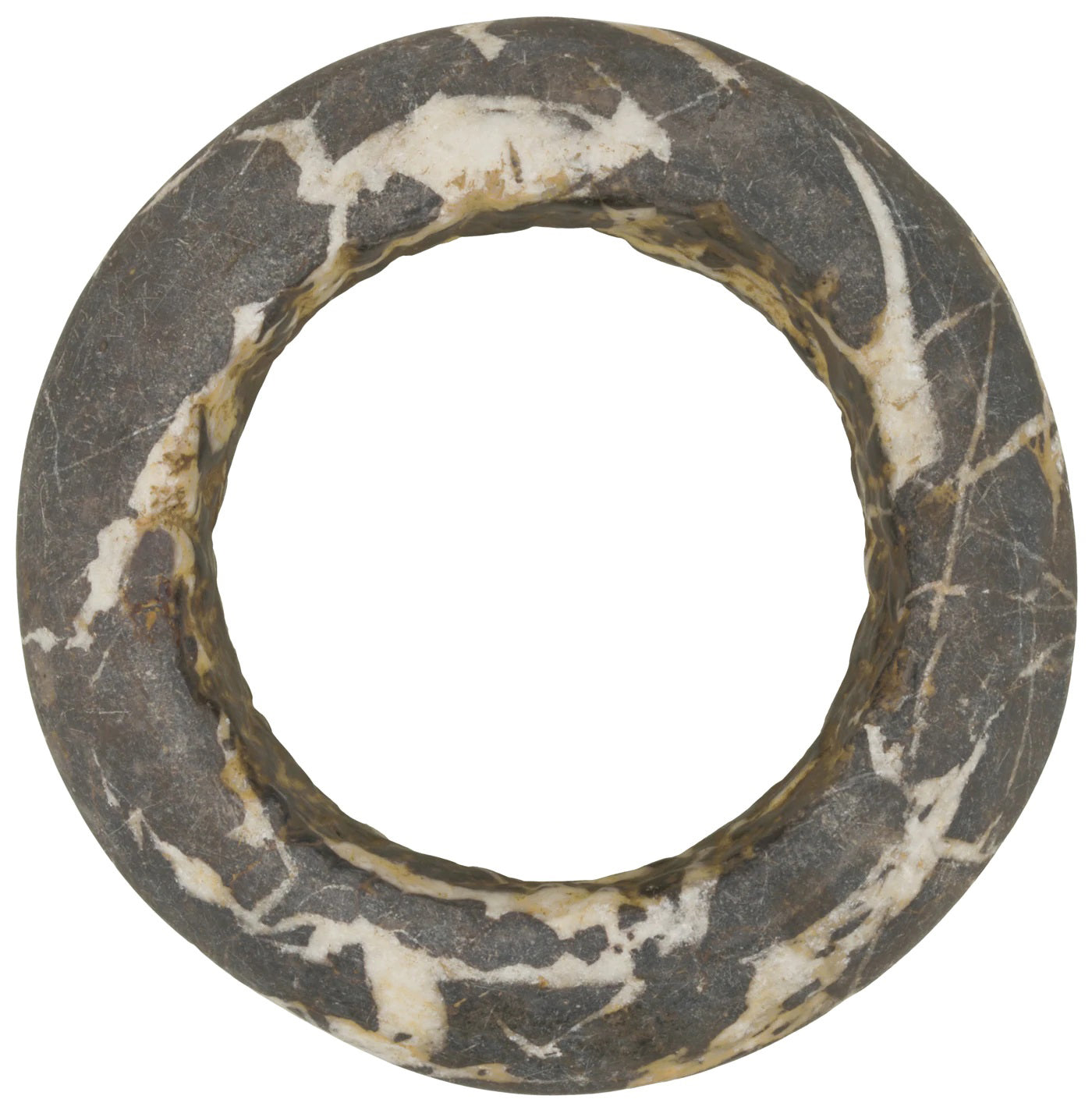 Antique Dogon Veined Quartz Bracelet - Tribal Currency From Mali - close-up