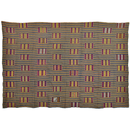 Ewe Ghana Kente Cloth Old African Hand Woven Textile Home Art Decoration