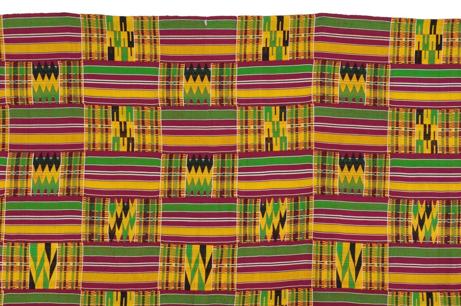 Rare Design African Kente Hand Woven Cloth Ashanti Asante Akan Textile Ghana - alternate view