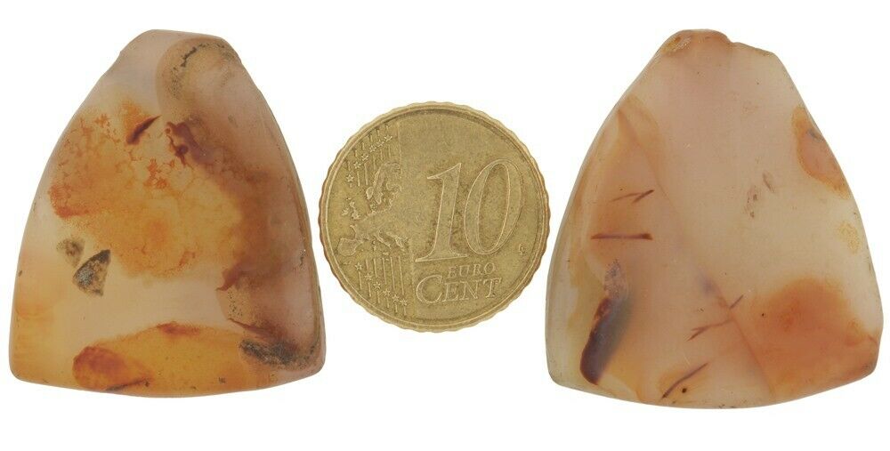 Antique Carnelian & Agate Trade Beads from Cambay – 31–32 mm Pendants