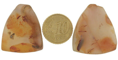 Antique Carnelian & Agate Trade Beads from Cambay – 31–32 mm Pendants