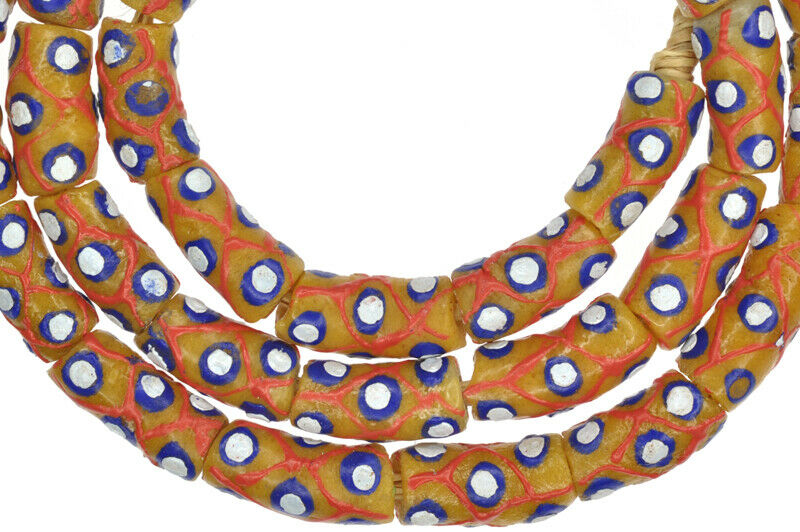 Handmade Fancy Powder Glass Beads - African Trade Ghana - alternate view