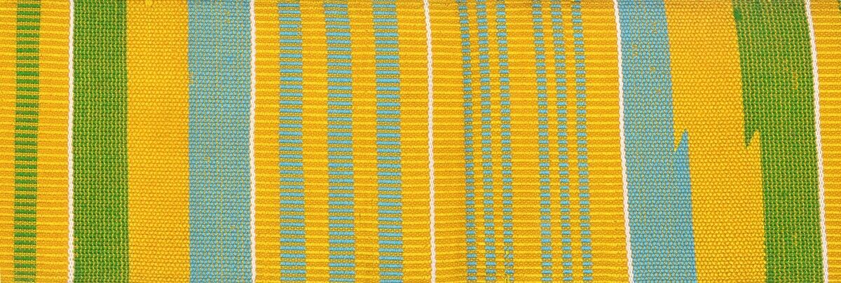 Handwoven Kente Scarf - Authentic Ghanaian Kente Stole - alternate view