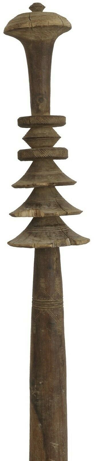 Tuareg Tent Post 37″ – Hand‑Carved Wooden Entrance Marker