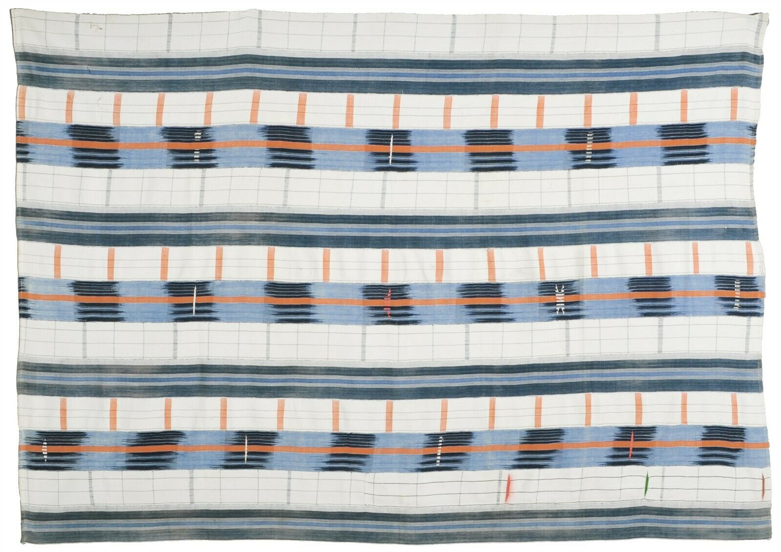 African Hand Woven Ivory Coast Baule Cloth Old Textile Home Decoration Art