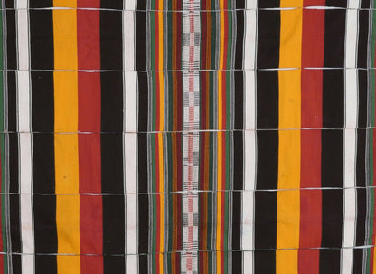 Old Handwoven African Djerma Niger Blanket Tuareg Tent Hanging Cloth Textile Art - close-up