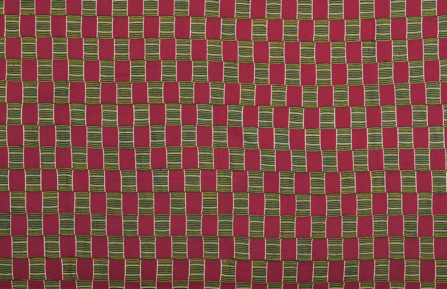 Rare African Ewe Kente Ghana Volta Handwoven Ceremonial Ethnic Cloth Textile - alternate view