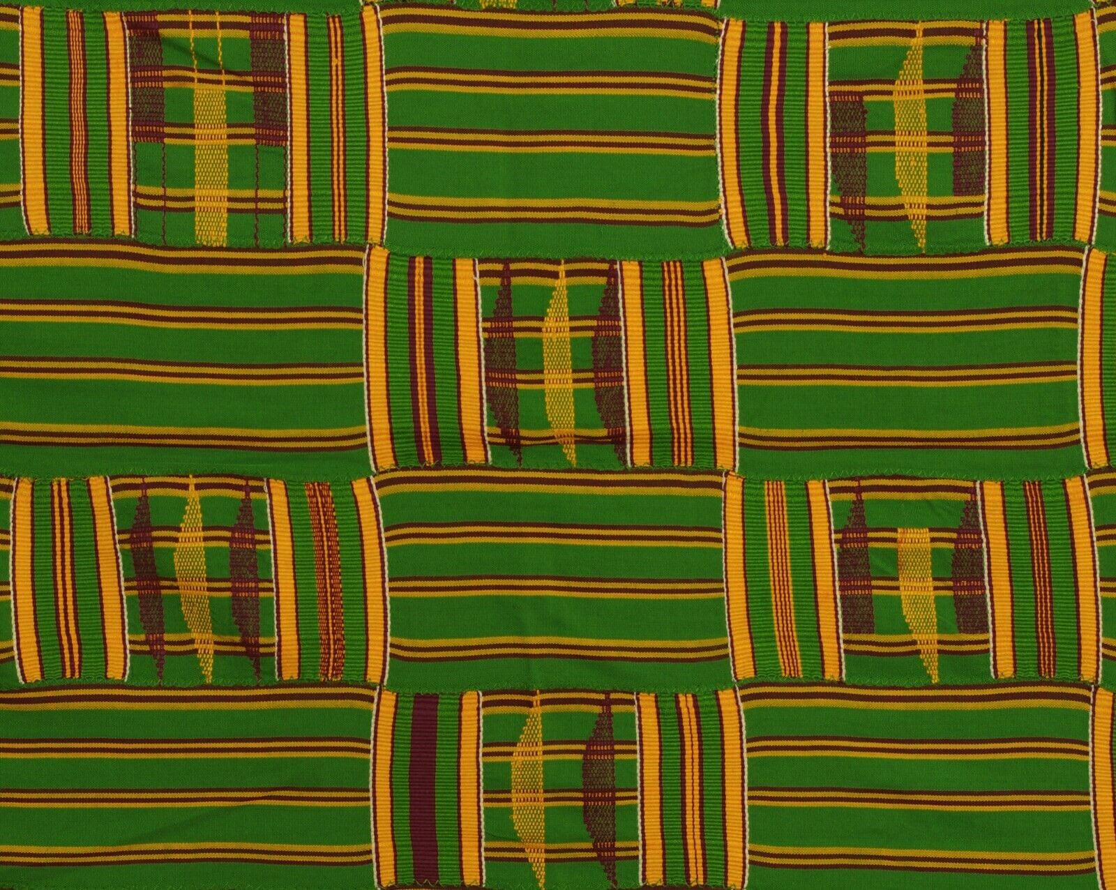 Handwoven Ashanti Kente MAN‑Size Vintage 1960s – Ghana Ceremonial Cloth