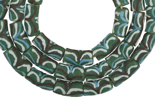 Exquisite Powder Glass African Trade Beads - Ghana Krobo 9Mm - alternate view