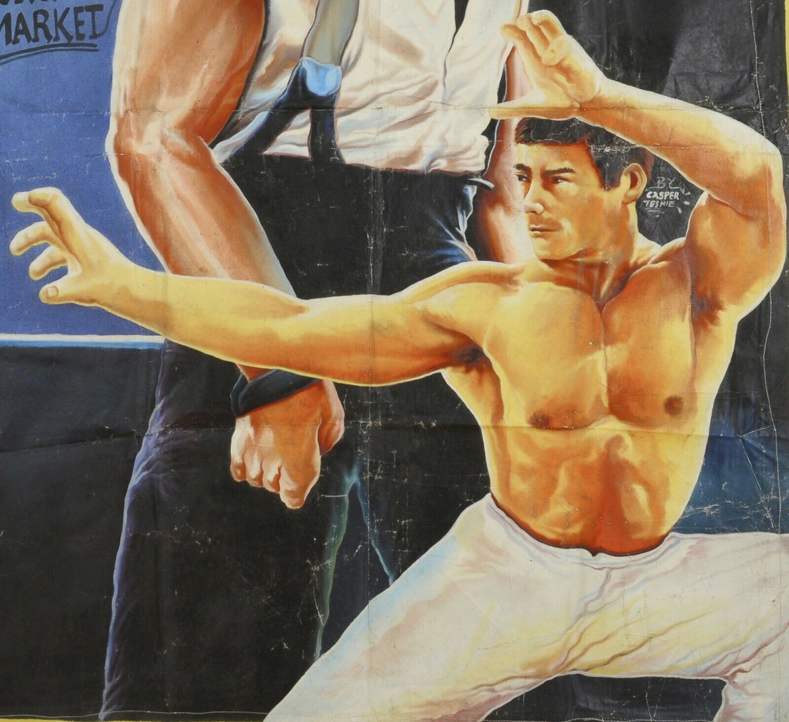 Unique Hand-Painted 'The Quest' Movie Poster - Authentic Ghanaian Art - alternate view