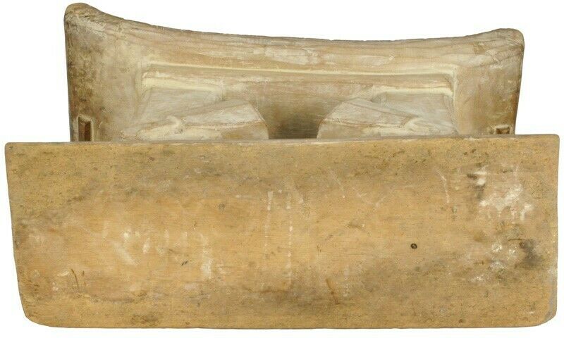 Old Ashanti Wooden Stool Ghana Akan African Ethnic Art Handmade Hand Carved - partial view