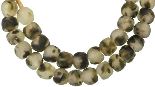 Handmade Multi-Color Translucent Bottle Glass Beads - Ghana Art - alternate view