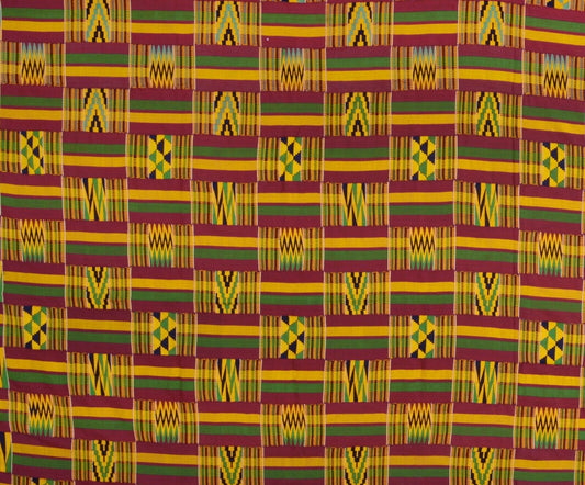 Kente African Ashanti Asante Akan Hand Woven Cloth Ghana Wall Decoration Art - product focus