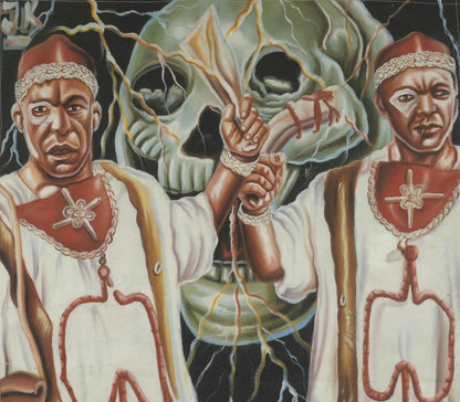 Faces On Fire 2 Movie Poster - Authentic Ghanaian Hand-Painted Art - alternate view