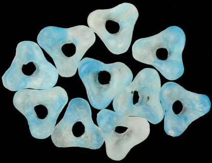 Translucent Krobo Glass Beads - 9Mm, Handmade In Ghana - close-up