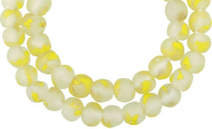 Translucent African Trade Beads - Krobo Recycled Glass Beads - alternate view
