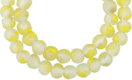 Translucent African Trade Beads - Krobo Recycled Glass Beads - alternate view