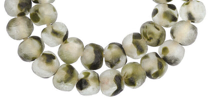 X-Large Multicolored Krobo Glass Beads - Ghana Trade Beads - alternate view