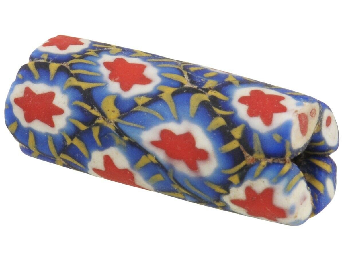 African Trade Bead Antique Millefiori Venetian Glass Bead Large Murano Mosaic