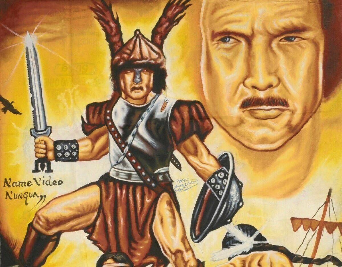 The Norseman Movie Poster: Original Hand-Painted Ghanaian Art - alternate view