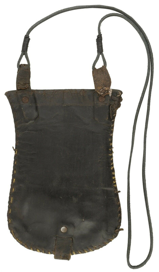 Old Leather Tuareg Purse Wallet African Sahara Niger Nigeria Mali Handmade Art - product focus