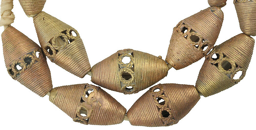 Large Handmade Ghanaian Brass Beads By Artisans Metal Art - alternate view