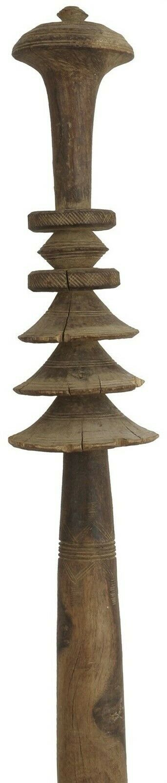 Tuareg Tent Post 37″ – Hand‑Carved Wooden Entrance Marker