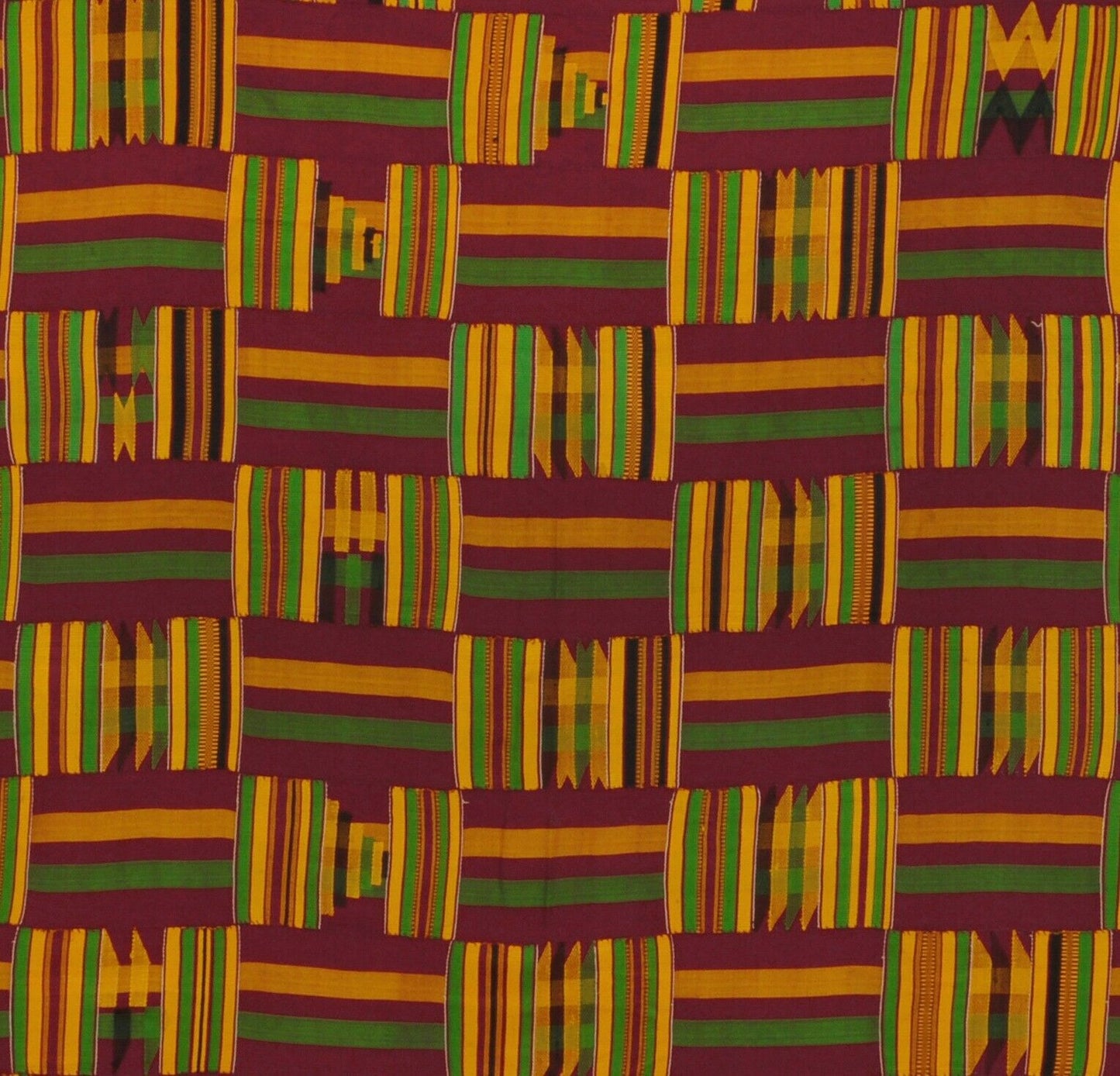 Handwoven Ashanti Kente Woman Cloth 1970s – 189×110 cm Vintage Ghana