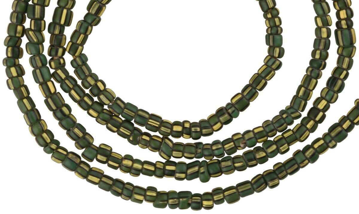 3 mm Tiny Striped Old Venetian Seed Beads Strand – African Trade Beads