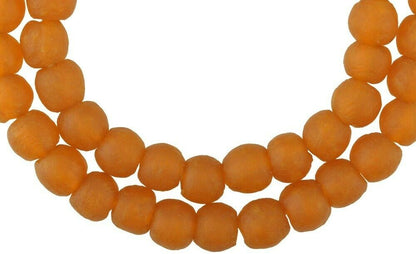 Translucent Powder Glass African Trade Beads - 12-13Mm - close-up