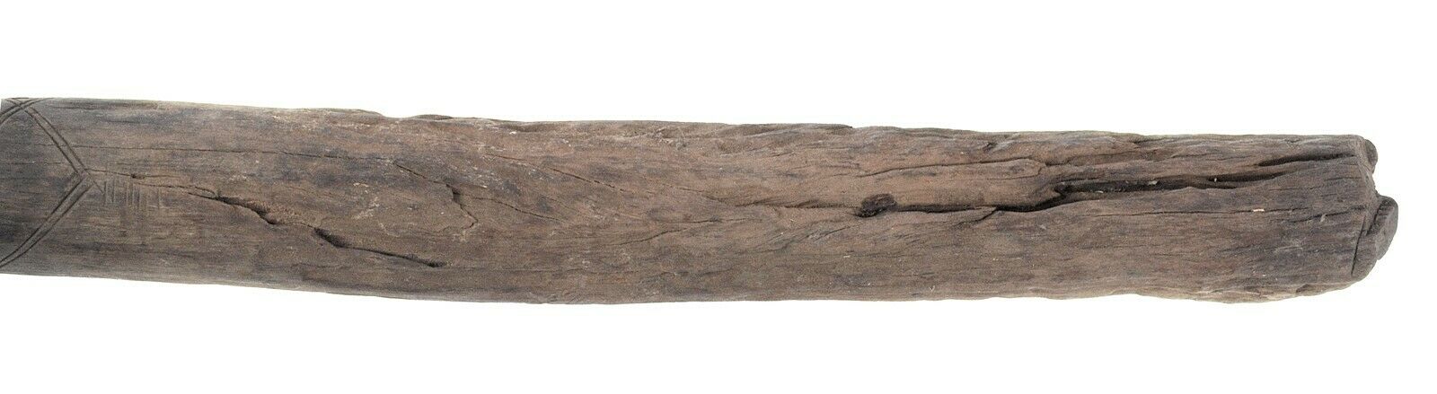 Tuareg Tent Post Pole Wood African Old Authentic Ethnic Sahara Nomad Niger Mali - angled shot
