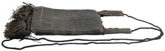 Old African Tuareg Purse Wallet Leather Sahara Niger Nigeria Mali Art - section zoom