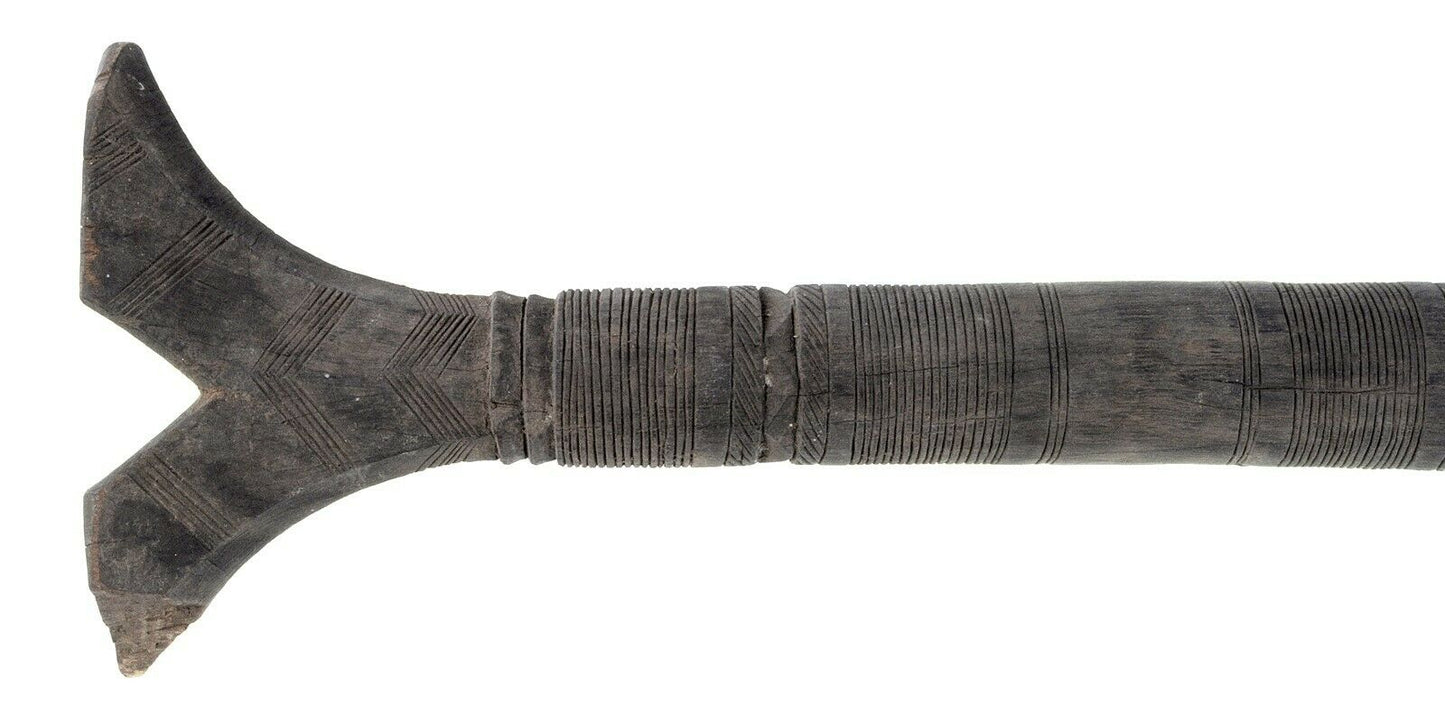 Tuareg Tent Post Pole Wood African Old Authentic Ethnic Sahara Nomad Niger Mali - close-up