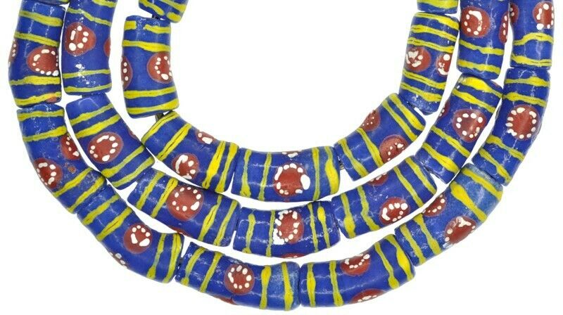 Exquisite Recycled Powder Glass Beads From Ghana - 8-9Mm - alternate view