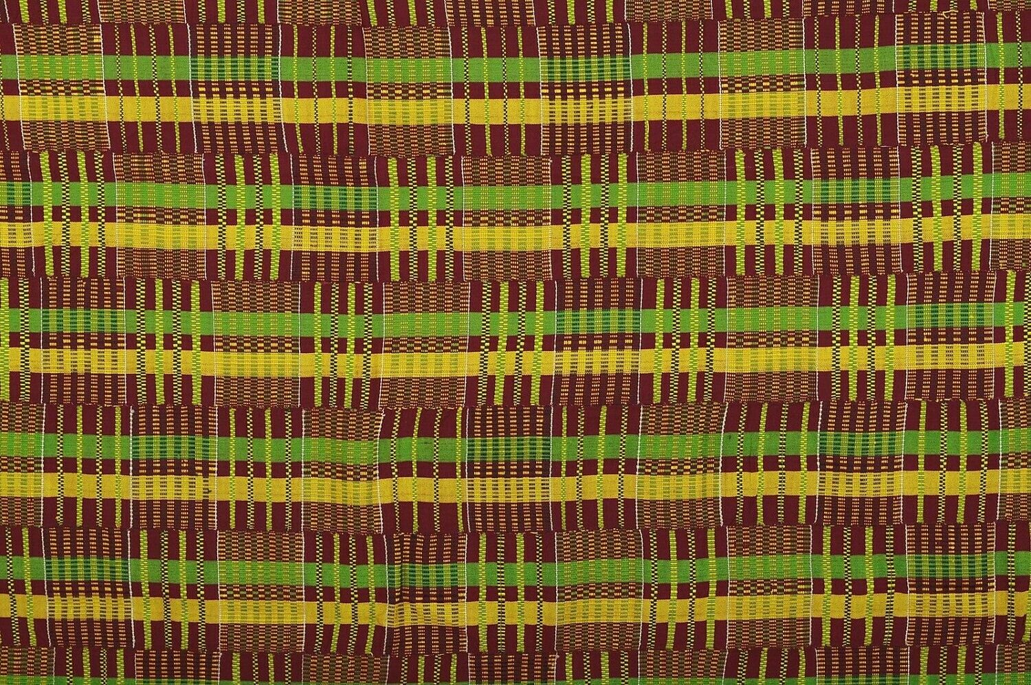 Handwoven Silk African Ashanti Kente Rare Hand Woven Cloth Textile Ghana Art - alternate view