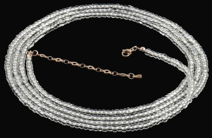  Extension Chain Clear Handmade Waist Beads – African Beaded Body Jewelry