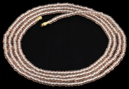 Screw Clasp Blush Pink African Waist Beads – Handmade Body & Belly Jewelry