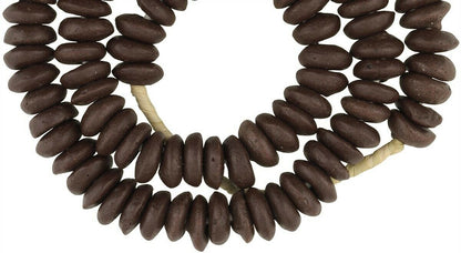 Authentic Krobo Recycled Glass Beads - 13-14Mm African Trade Beads - close-up