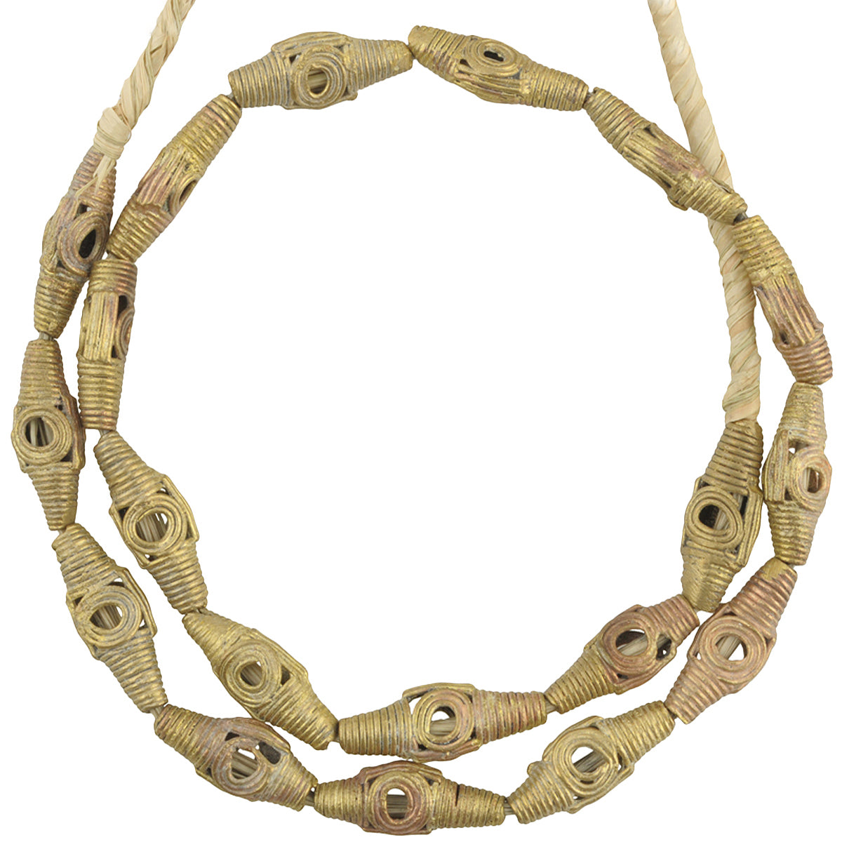 Exquisite Ashanti Tabular Brass Beads - Crafted With Ancient Techniques