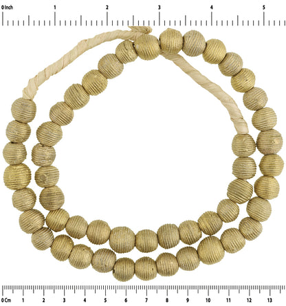 New Round Ashanti Brass Beads - Exquisite Jewelry Art - close-up