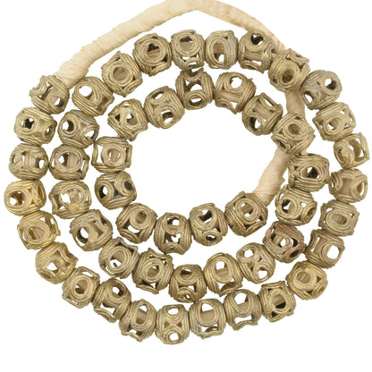 New Round Ashanti Brass Beads - Handcrafted In Ghana